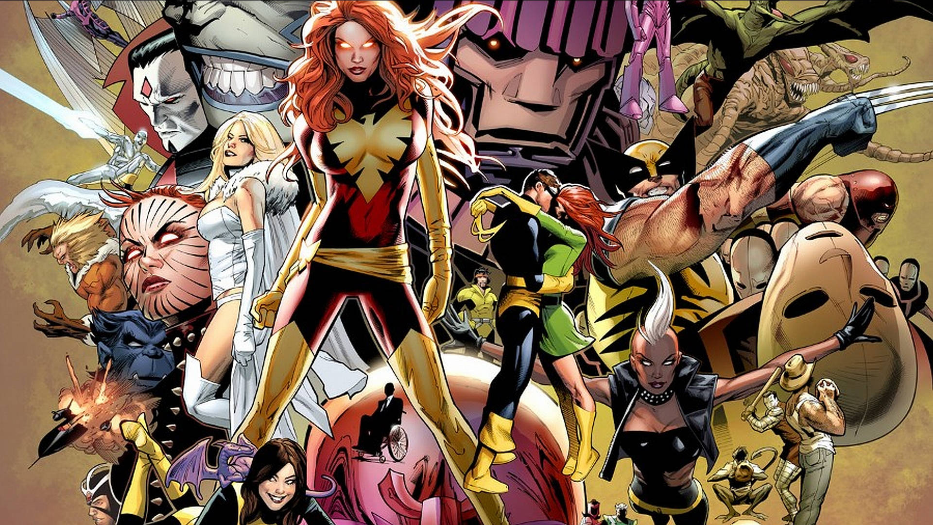 X Men, Jean Grey, comic book illustration, Full HD Desktop Wallpaper