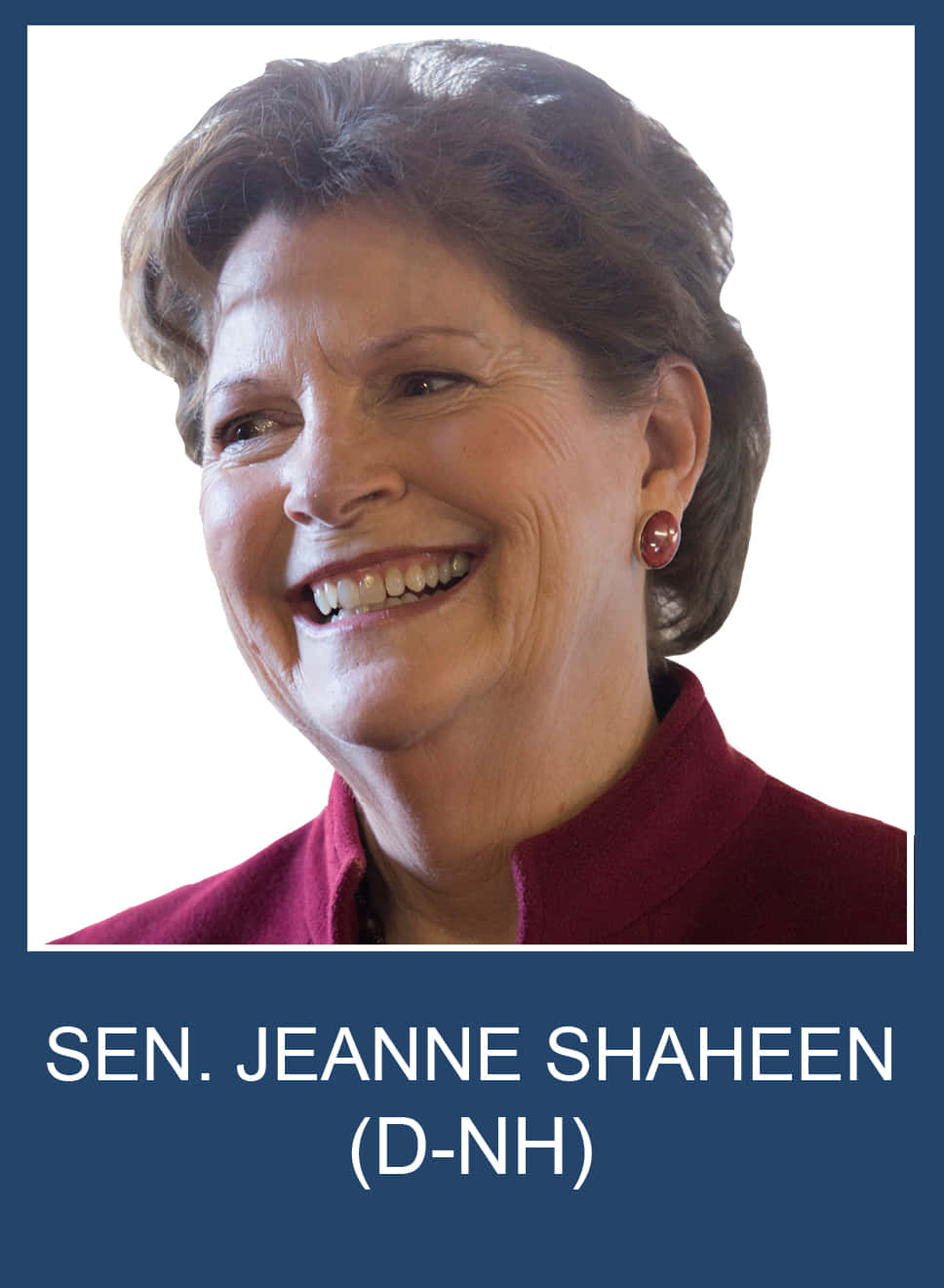 Jeanne Shaheen, maroon collared shirt, red earrings, HD Phone Wallpaper