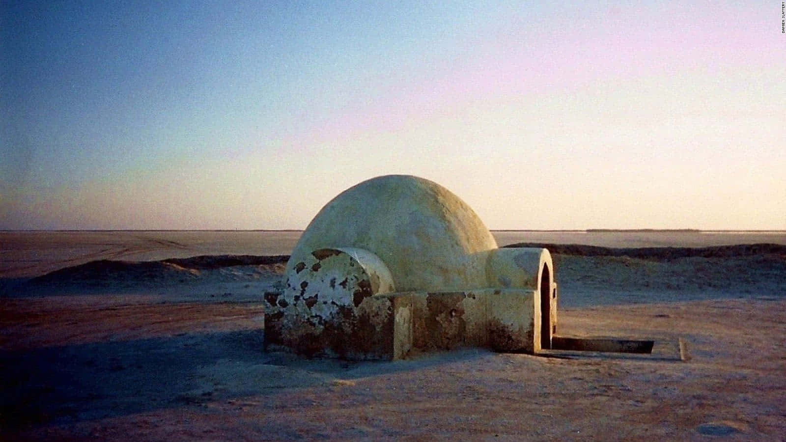 Jedha, dome-shaped structure, vast desert, HD Desktop Wallpaper