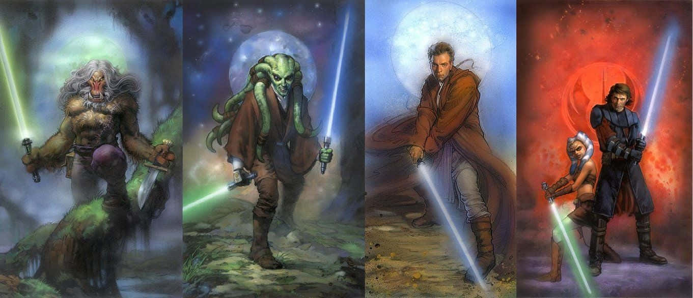 Jedi, Sith, lightsabers, HD Desktop Wallpaper
