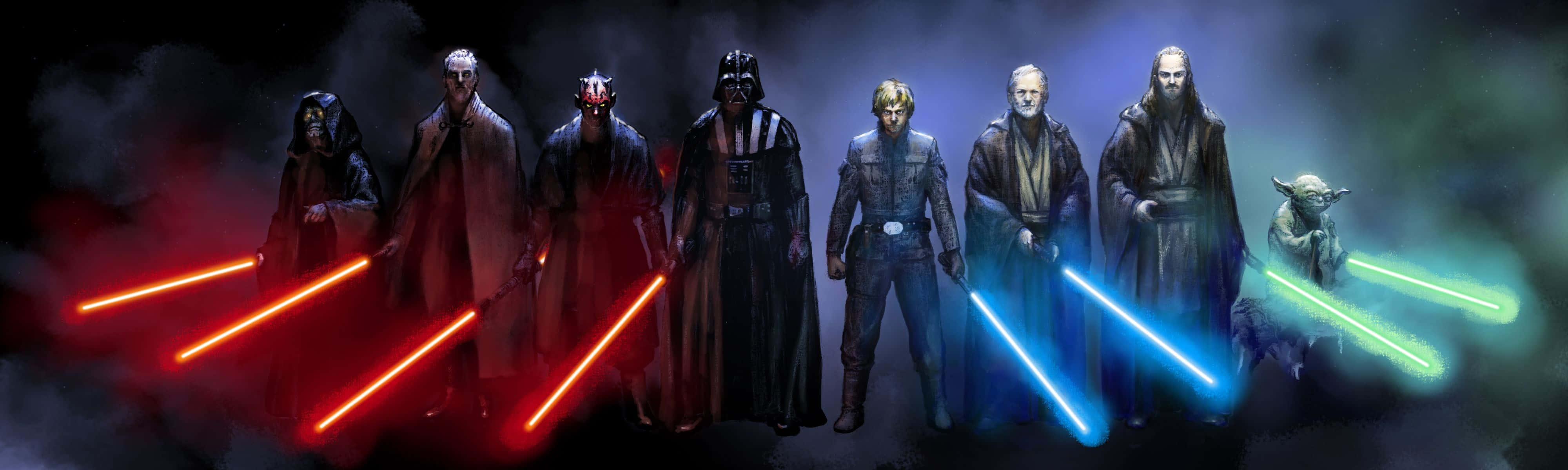 Jedi, Sith, lightsabers, 4K Desktop Wallpaper