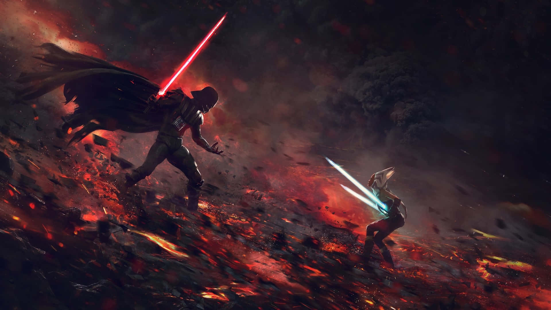 lightsaber duels, Jedi, Sith, Full HD Desktop Wallpaper