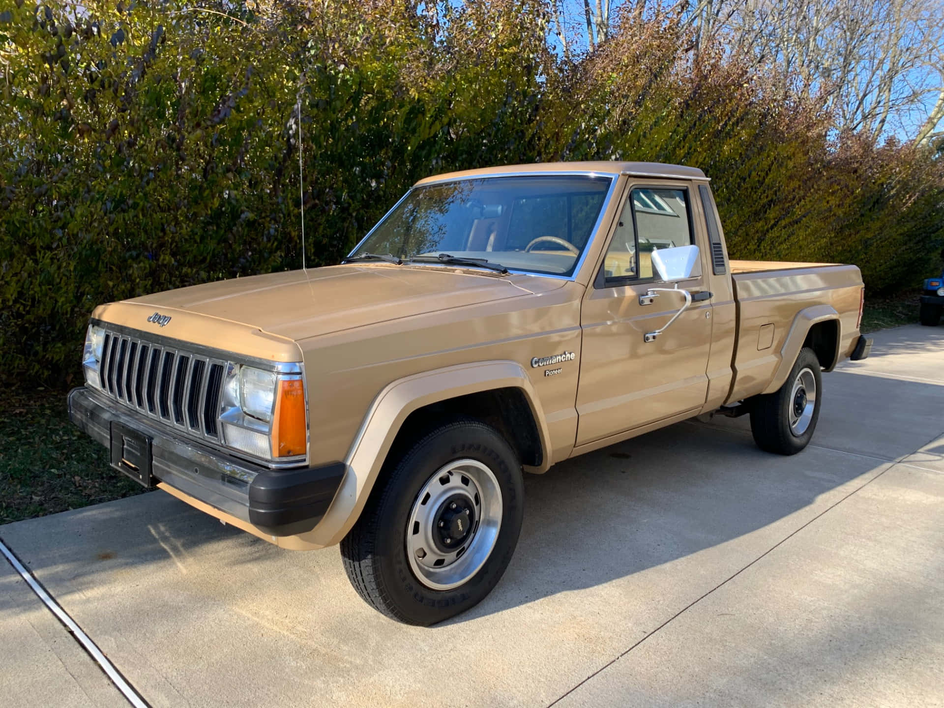 Jeep Comanche, 1980s, tan, Full HD Desktop Wallpaper
