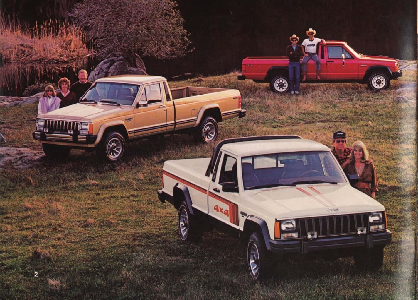 Jeep Comanche, tan, red, HD Desktop Wallpaper