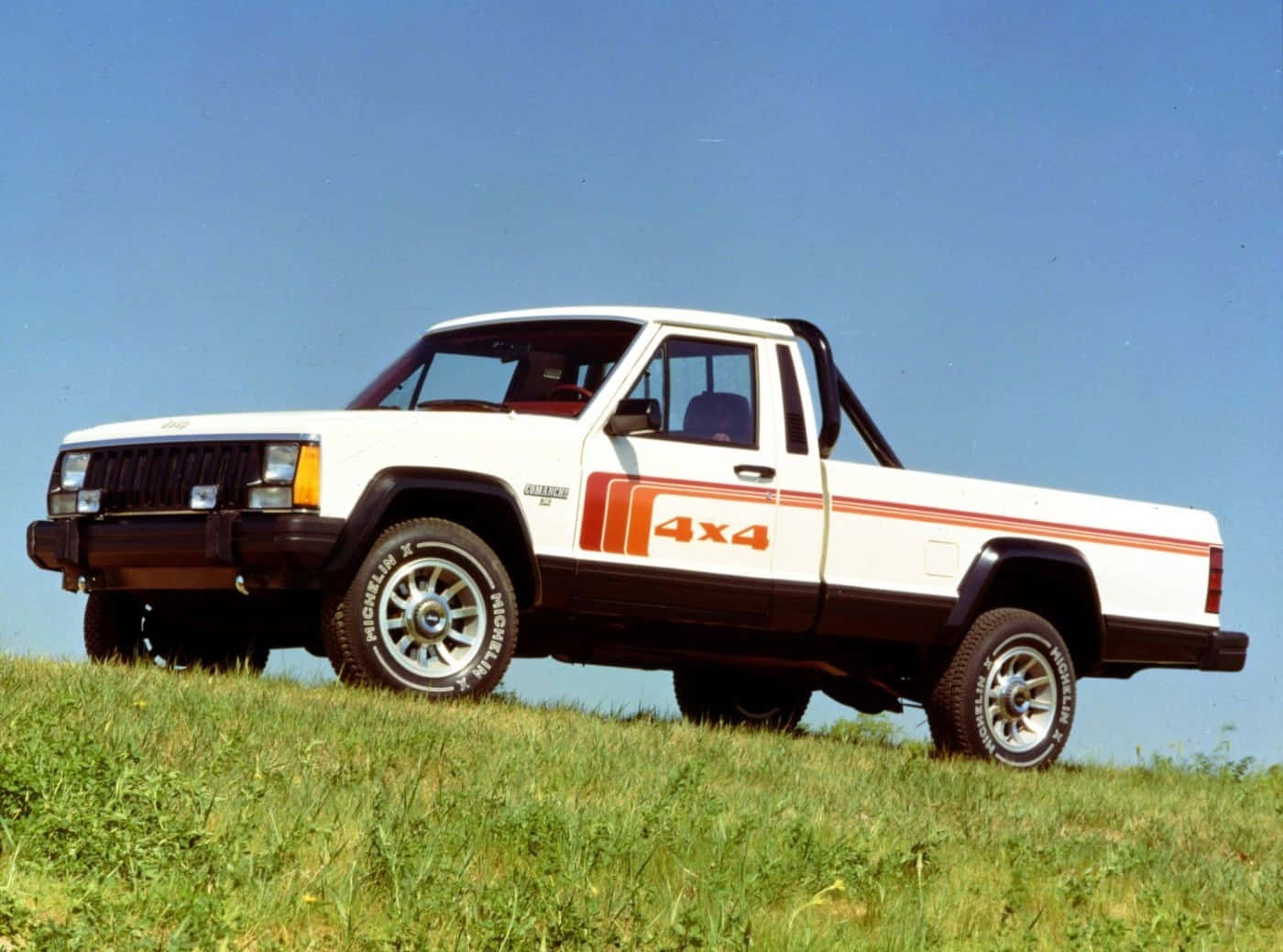 Jeep Comanche, white, 4x4, HD Desktop Wallpaper