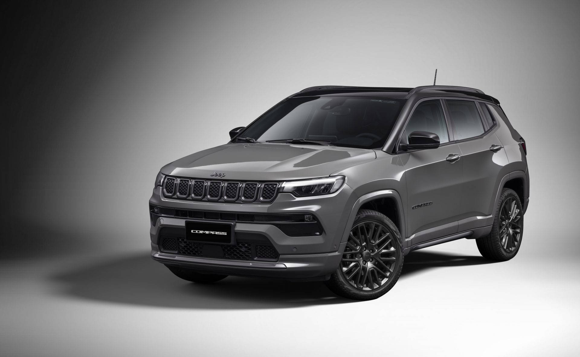 Jeep Compass, black aesthetic, gray, Full HD Desktop Wallpaper