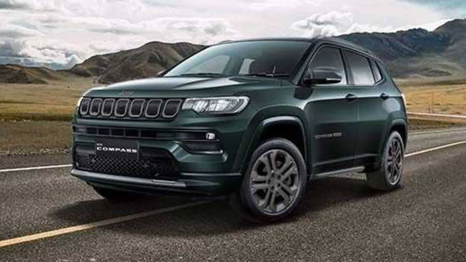 Jeep Compass, dark green, paved road, HD Desktop Wallpaper