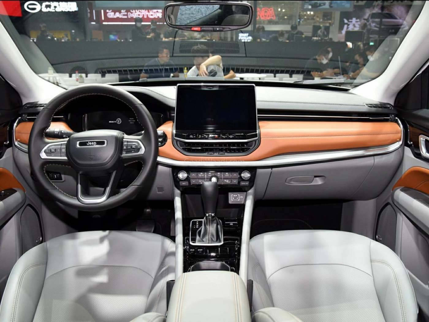 Jeep Compass, 2022, light gray leather seats, HD Desktop Wallpaper