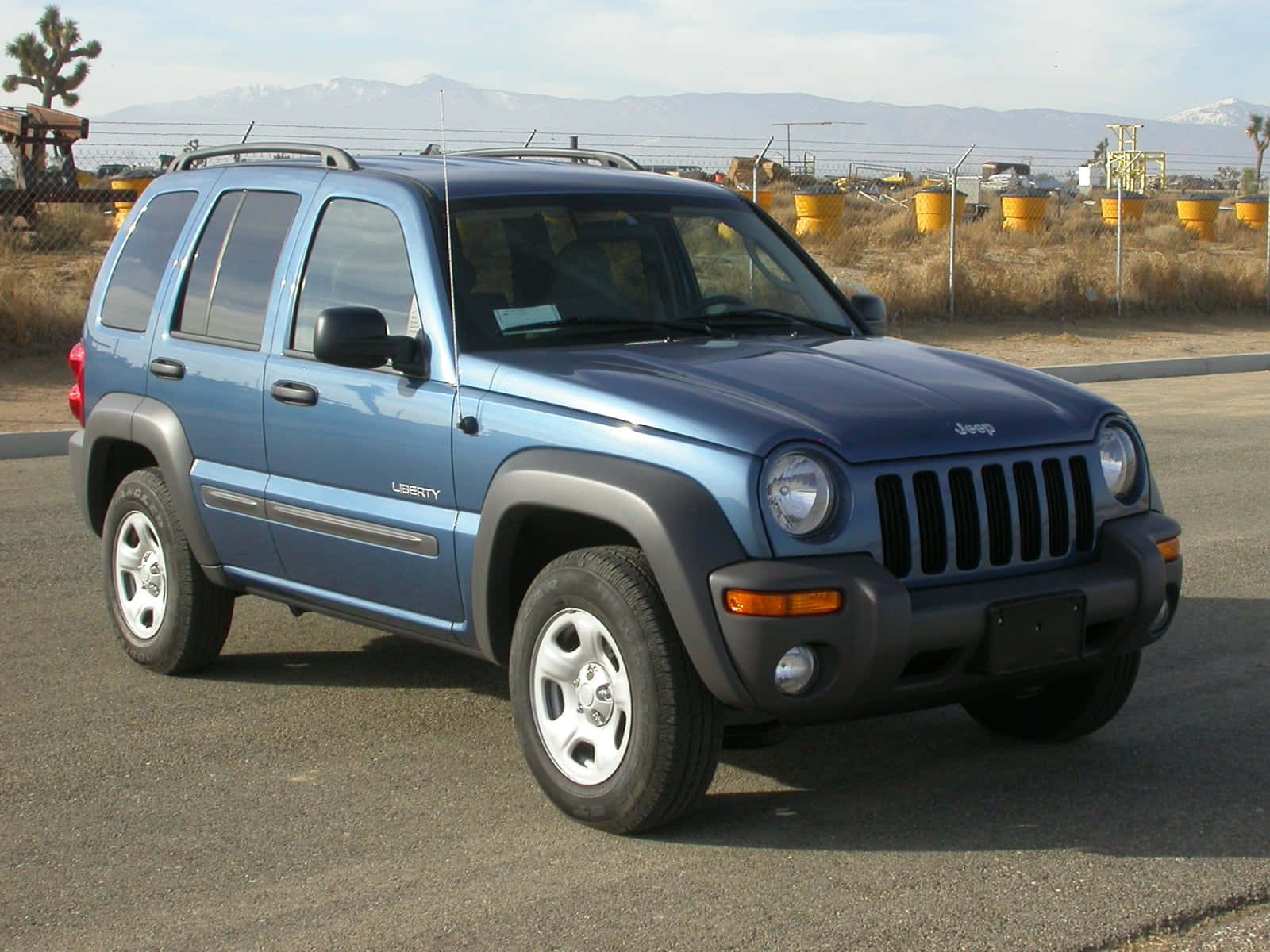 Jeep Liberty, blue, asphalt, HD Desktop Wallpaper