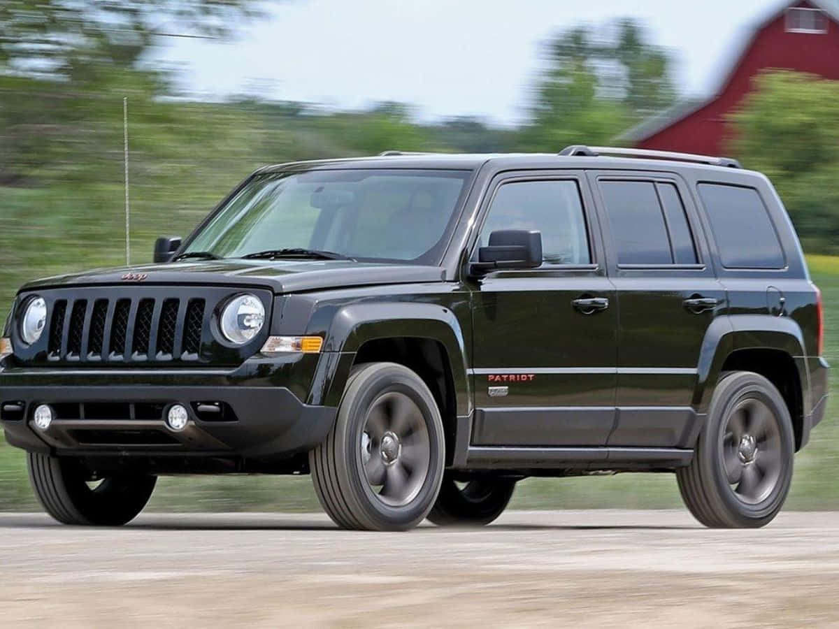 Jeep Patriot, black, motion blur, SD Desktop Wallpaper