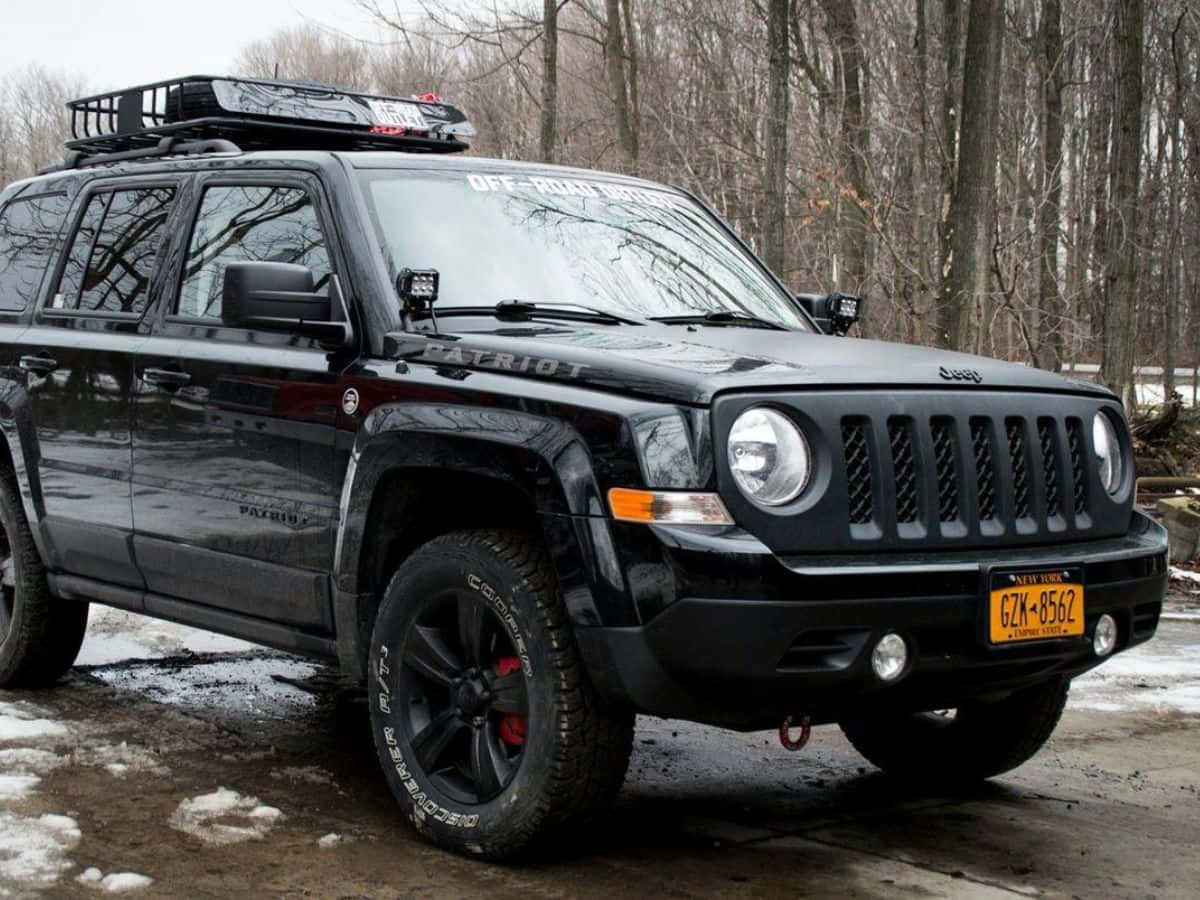 Jeep Patriot, black, roof rack, SD Desktop Wallpaper