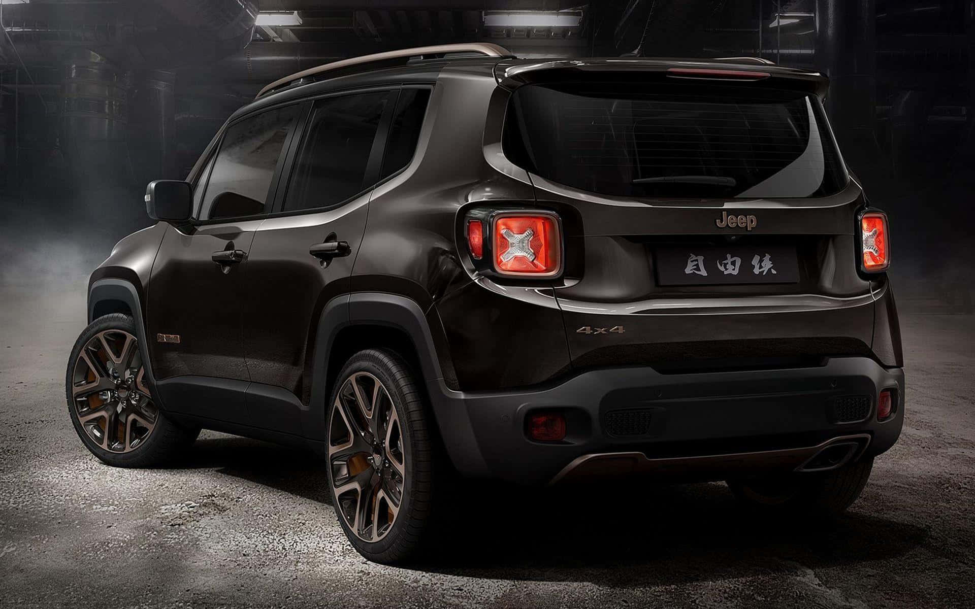 Jeep Renegade, black, 4x4 SUV, Full HD Desktop Wallpaper