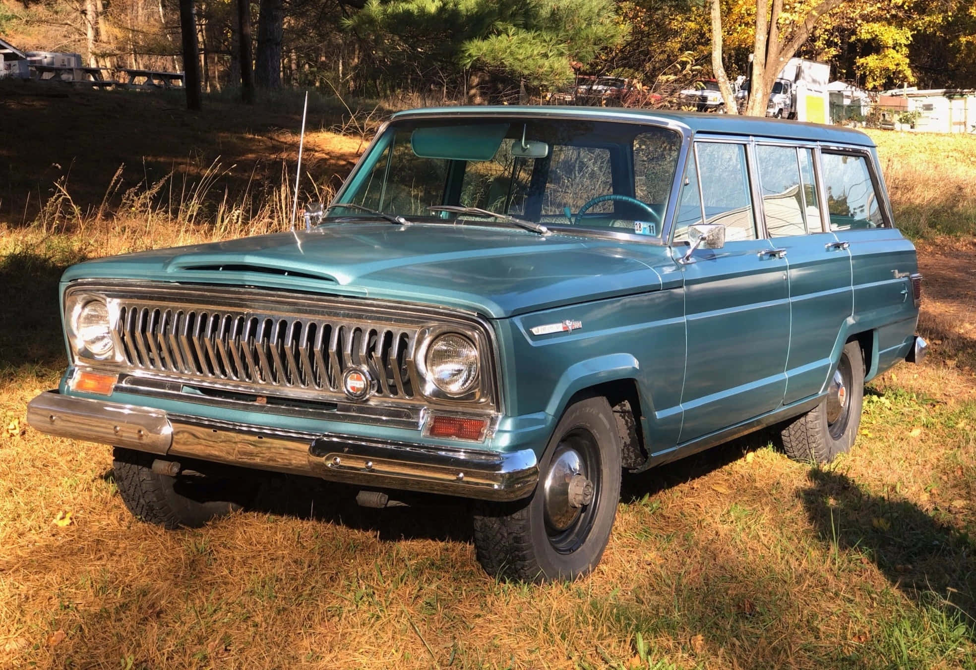 Jeep Wagoneer, 1968, teal, Full HD Desktop Wallpaper