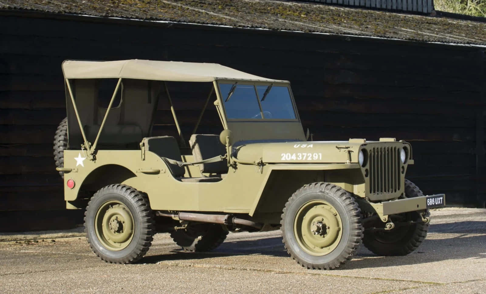 Jeep Willys, olive-drab, canvas top, HD Desktop Wallpaper