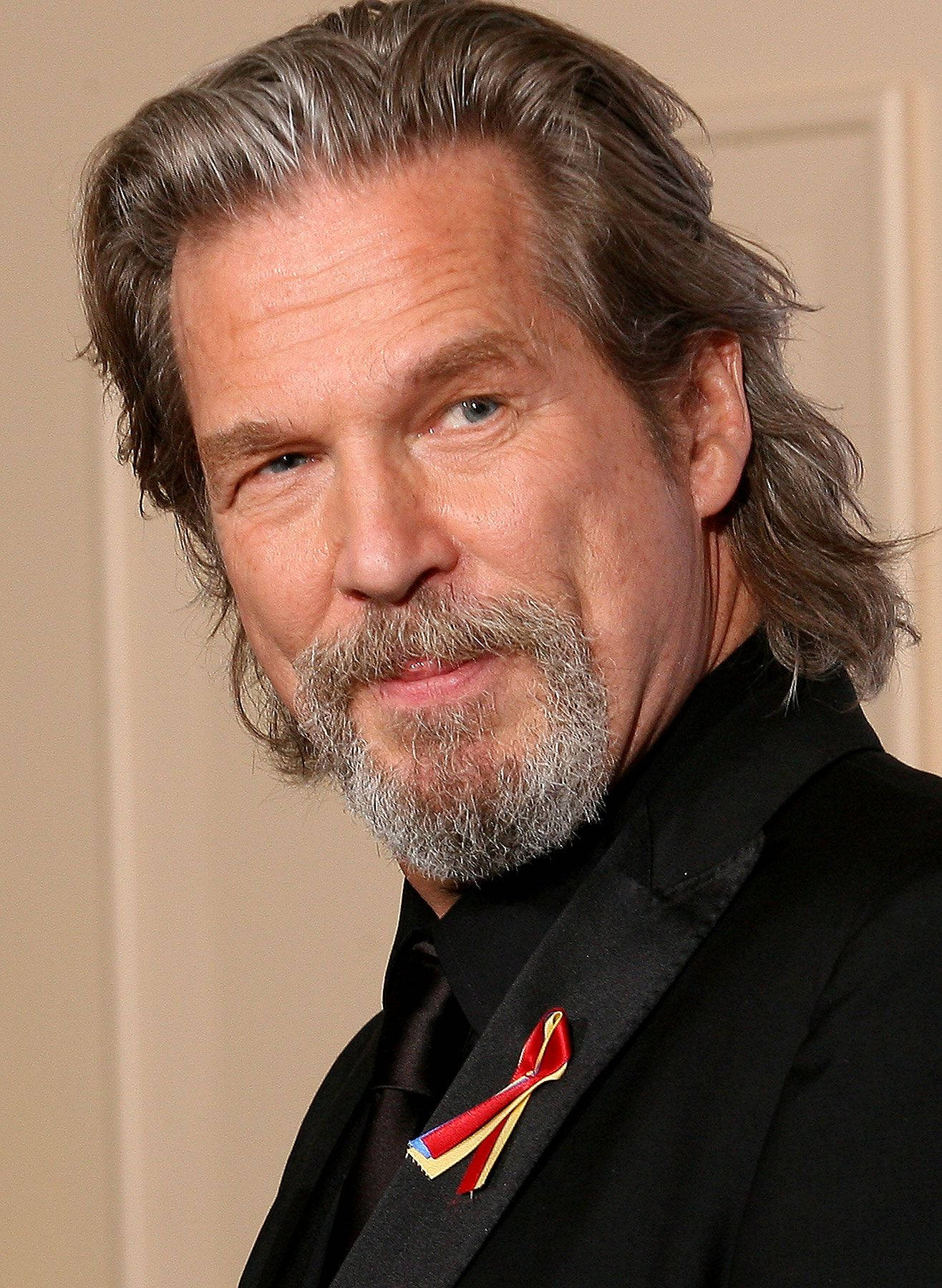 Jeff Bridges, gray hair, beard, HD Phone Wallpaper