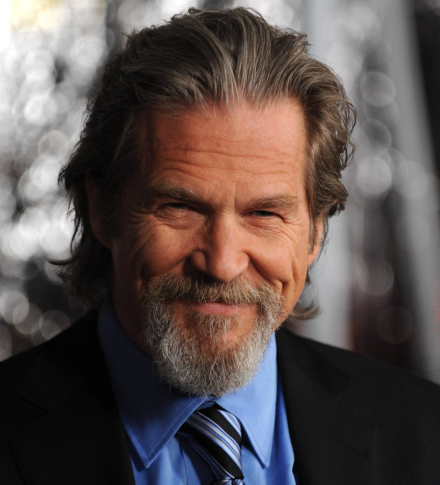 Jeff Bridges, gray hair, beard, HD Phone Wallpaper