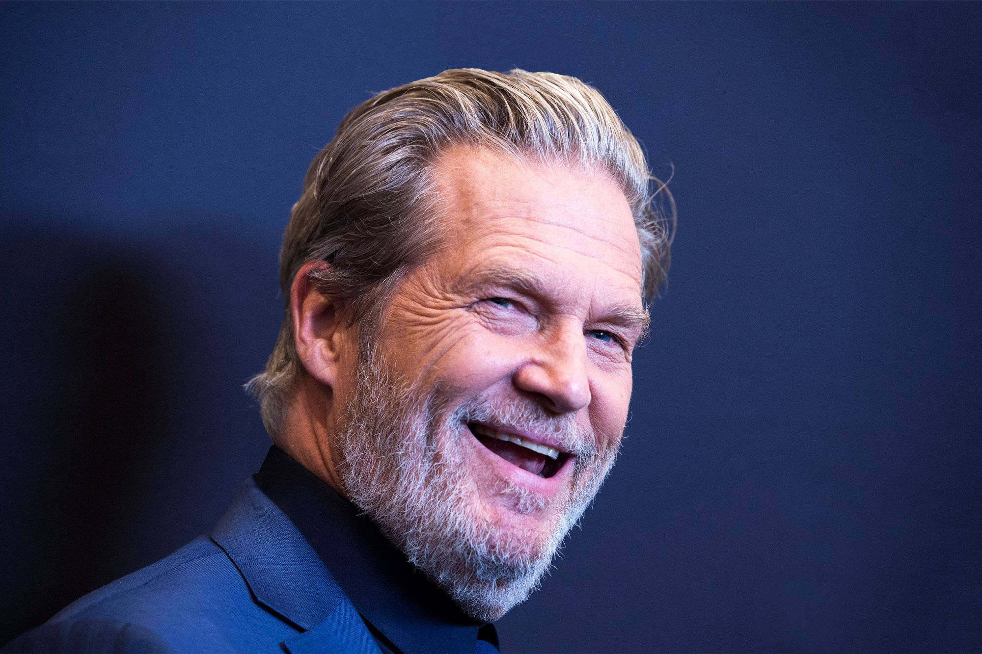 Jeff Bridges, gray hair, beard, Full HD Desktop Wallpaper