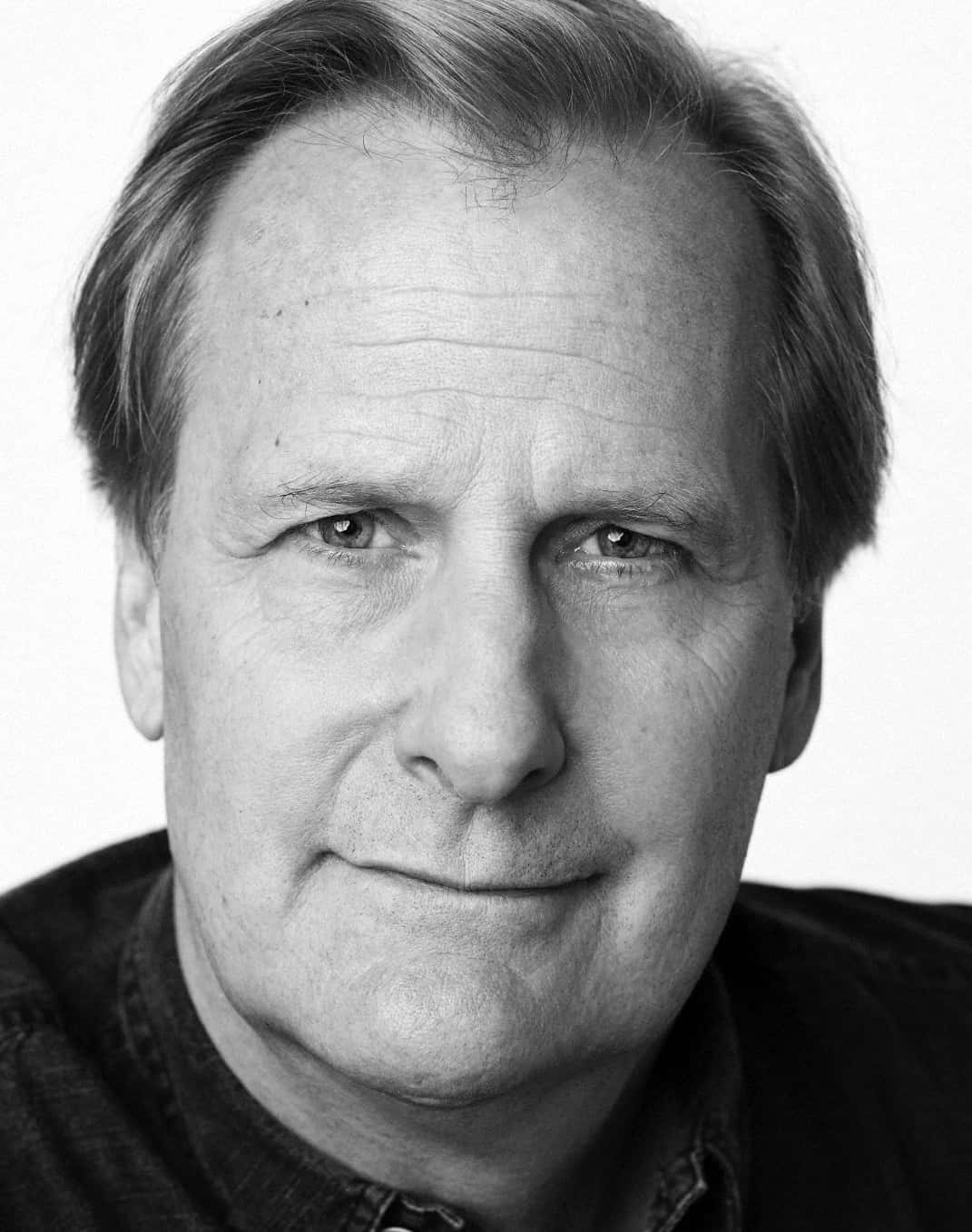 Jeff Daniels, black and white, close-up portrait, HD Phone Wallpaper