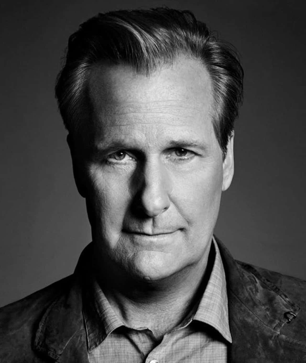 Jeff Daniels, black and white portrait, middle-aged man, HD Phone Wallpaper