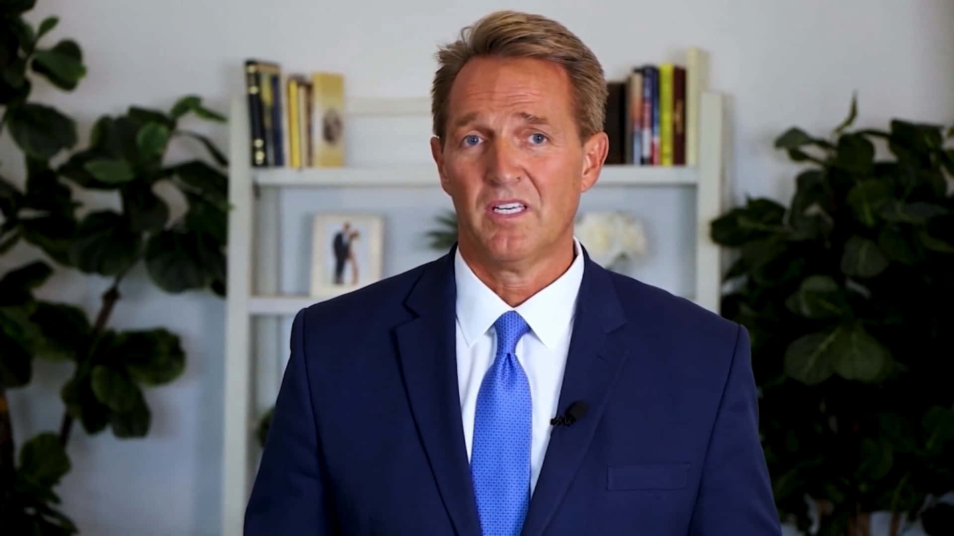Jeff Flake, navy suit, blue tie, Full HD Desktop Wallpaper