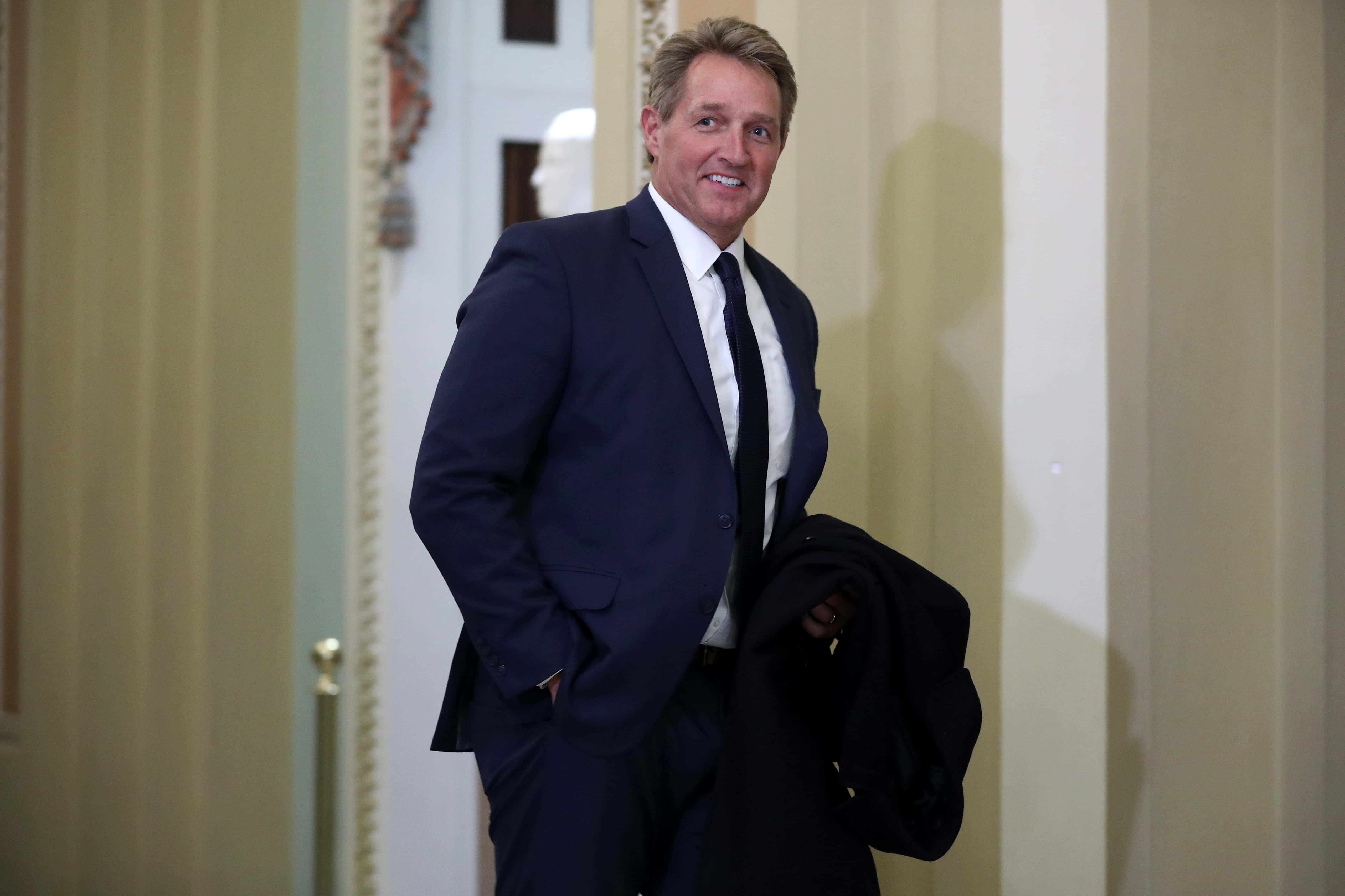 Jeff Flake, navy suit, tie, 4K Desktop Wallpaper