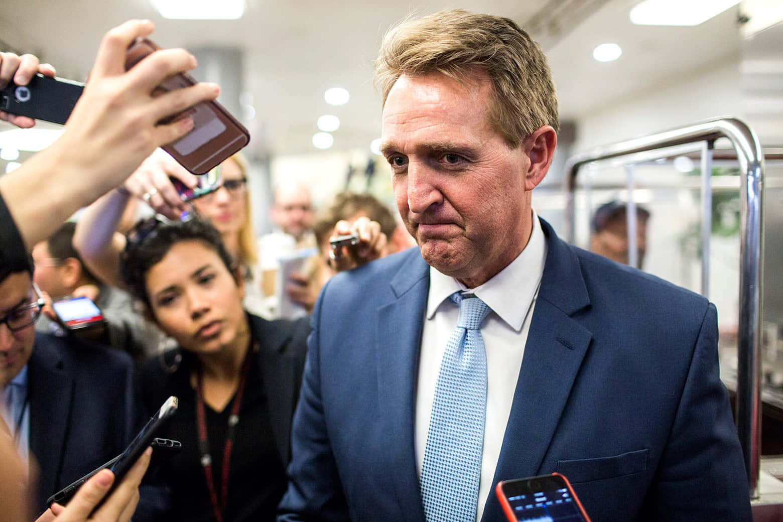 Jeff Flake, blue suit, tie, HD Desktop Wallpaper
