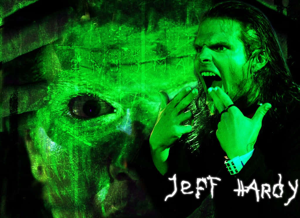 Jeff Hardy, creepy green poster, green-tinted light, SD Desktop Wallpaper