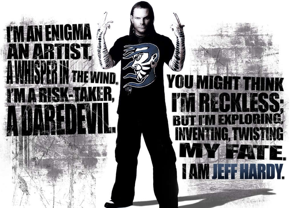 Jeff Hardy, black and white portrait, tattoos, SD Desktop Wallpaper