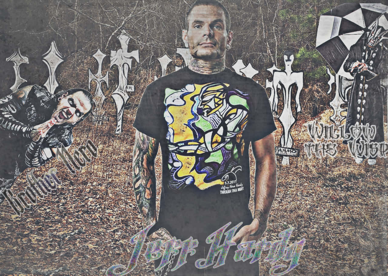 Jeff Hardy, graphic tee, gritty collage, HD Desktop Wallpaper