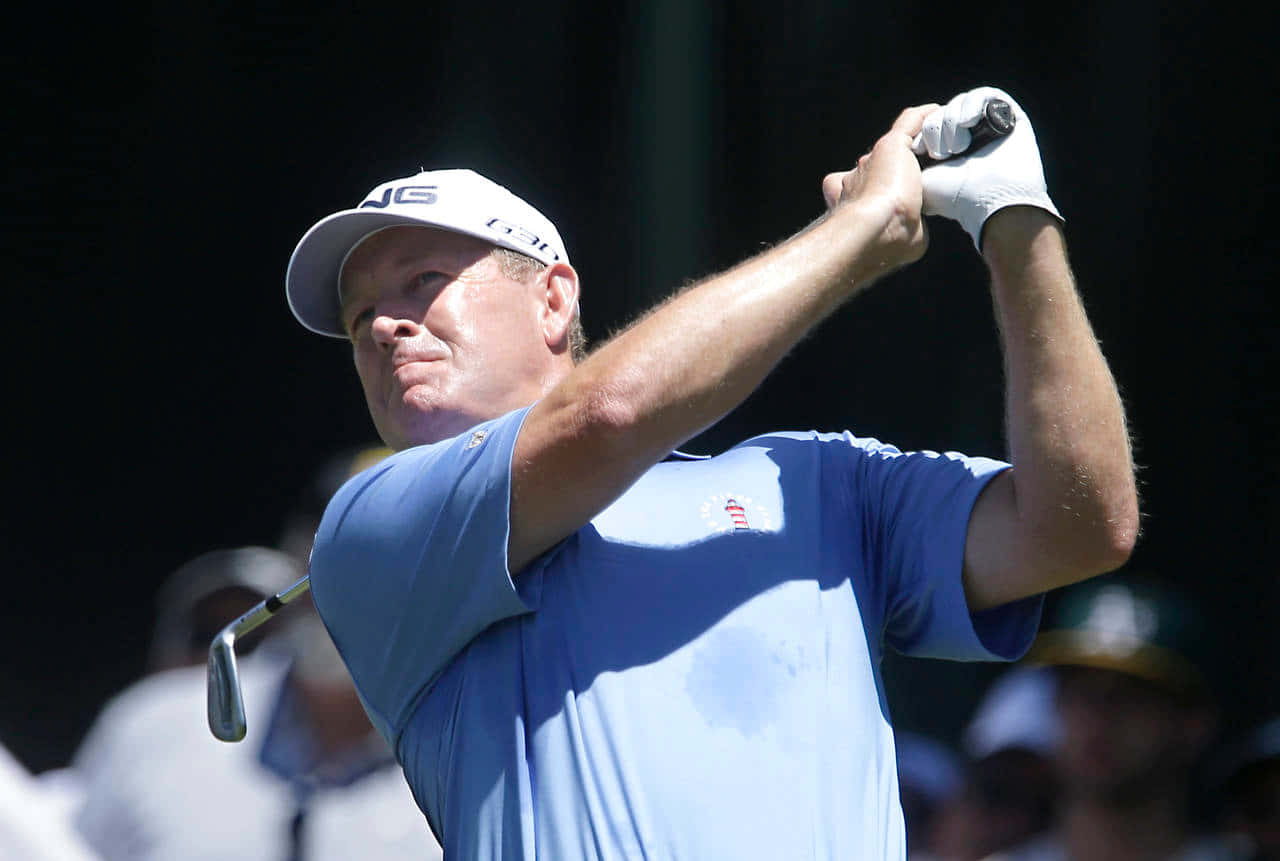 Jeff Maggert, golf course, blue shirt, HD Desktop Wallpaper