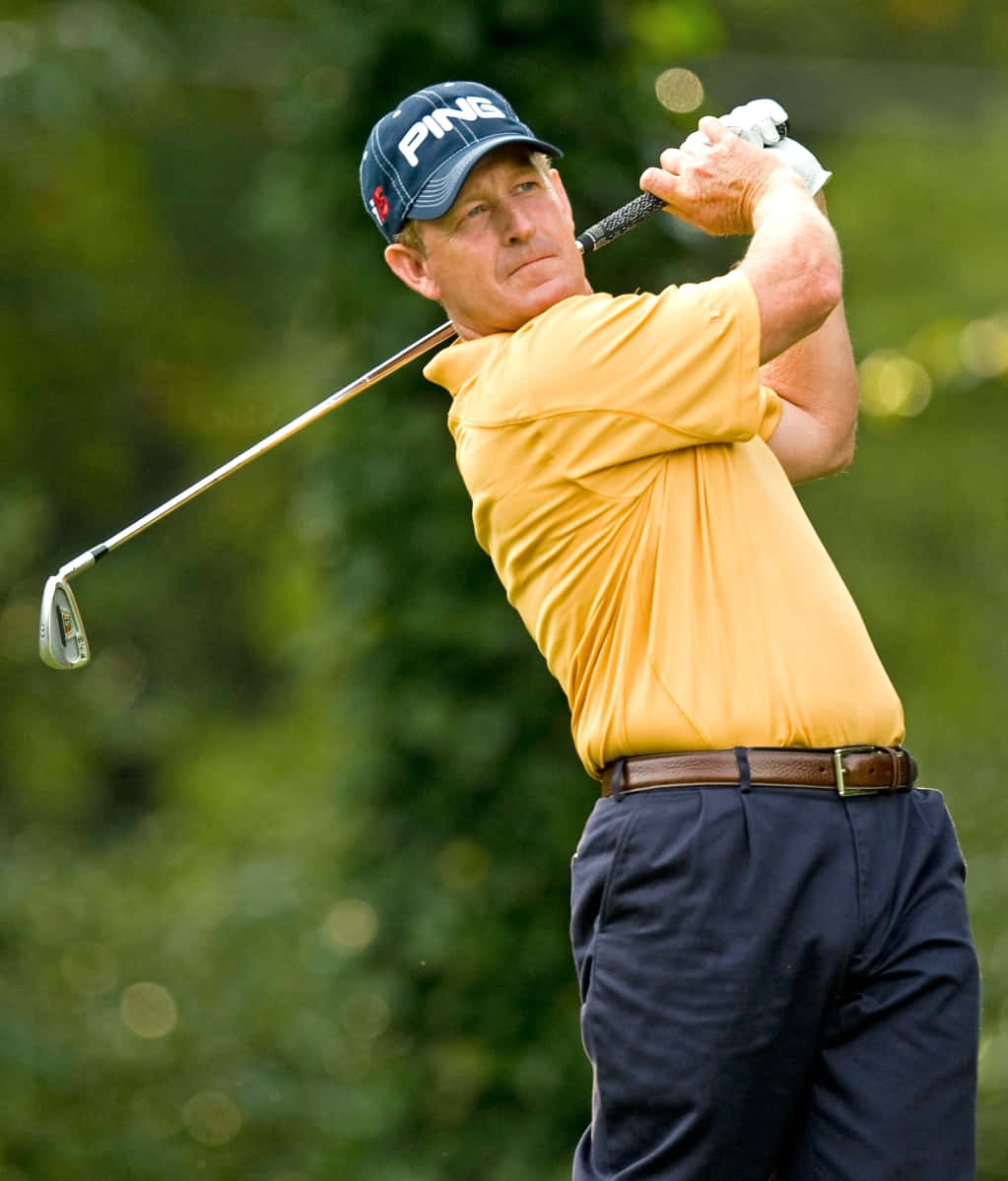 Jeff Maggert, yellow shirt, blue cap, SD Phone Wallpaper