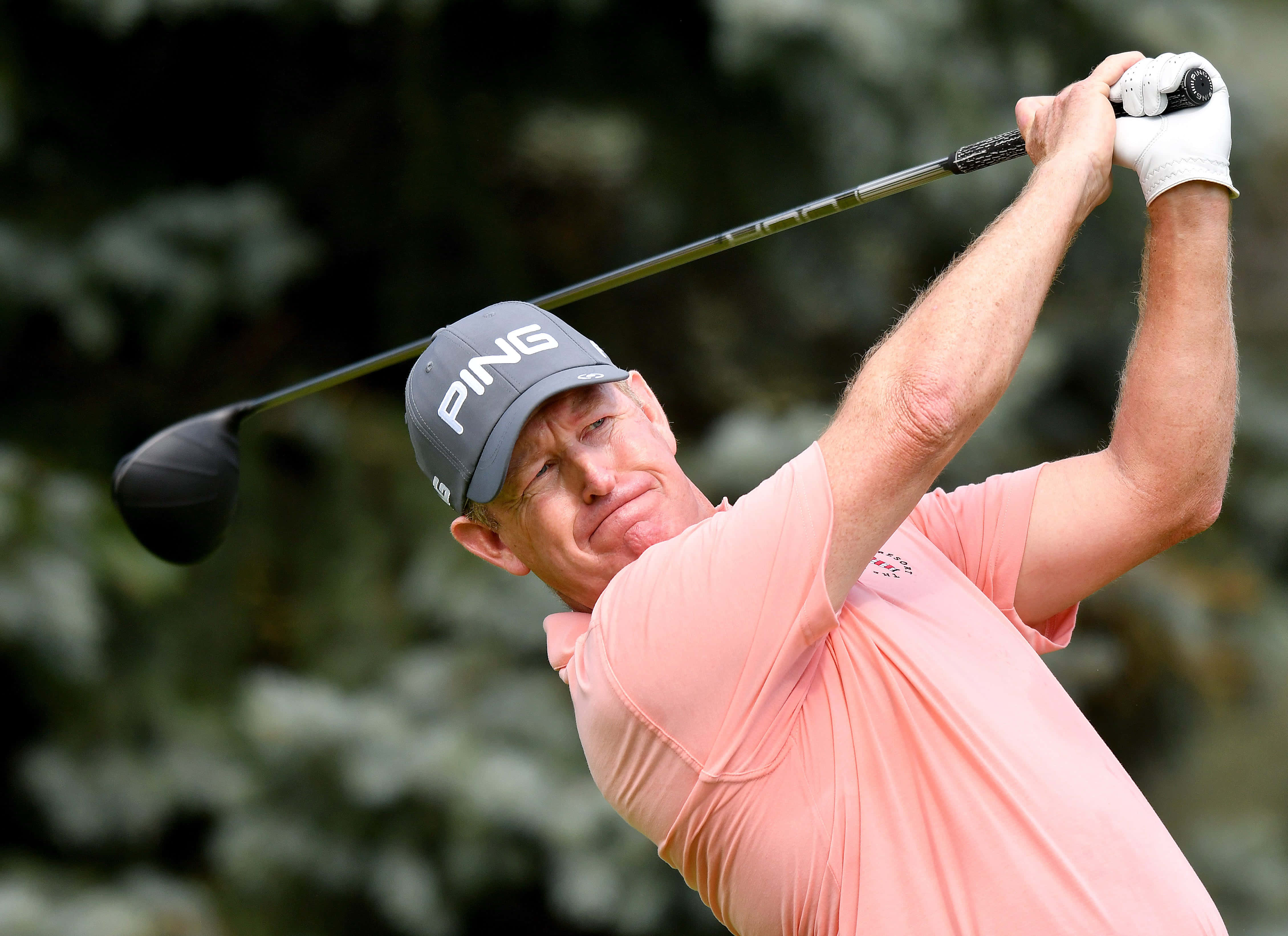 Jeff Maggert, pink shirt, gray cap, 4K Desktop Wallpaper