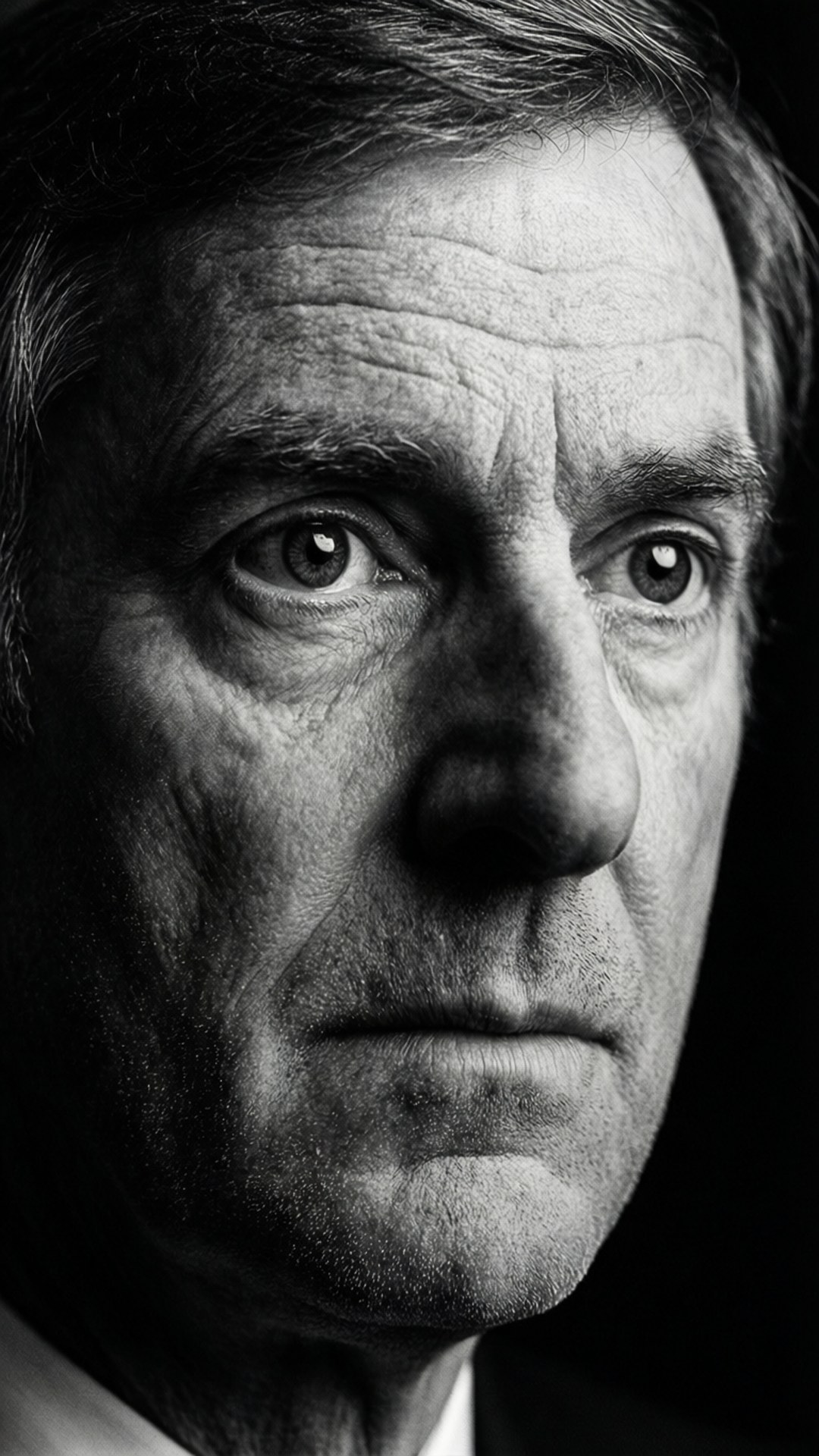 Jeff Merkley, black and white, intense gaze, Full HD Phone Wallpaper