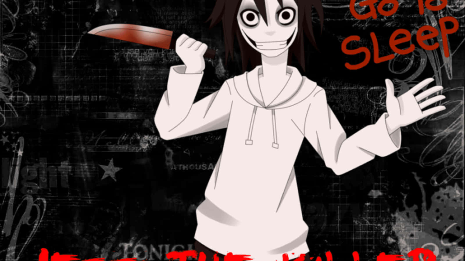 Jeff The Killer, knife, go to sleep, HD Desktop Wallpaper