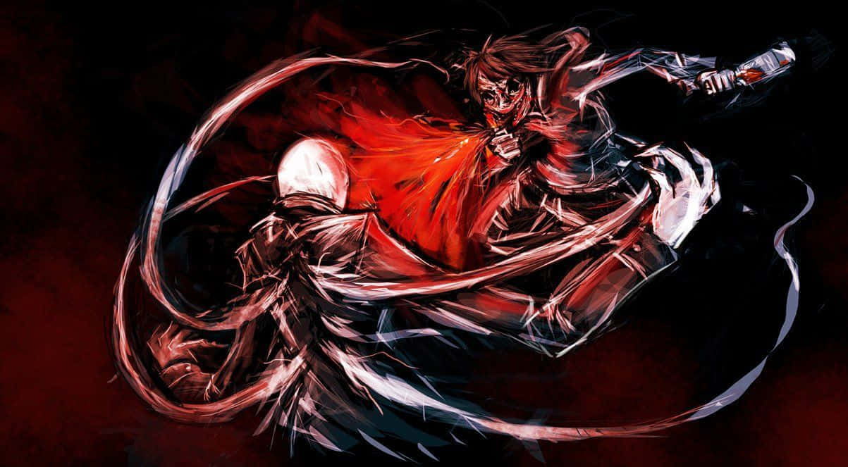 Jeff The Killer, black and red, two characters fighting, SD Desktop Wallpaper