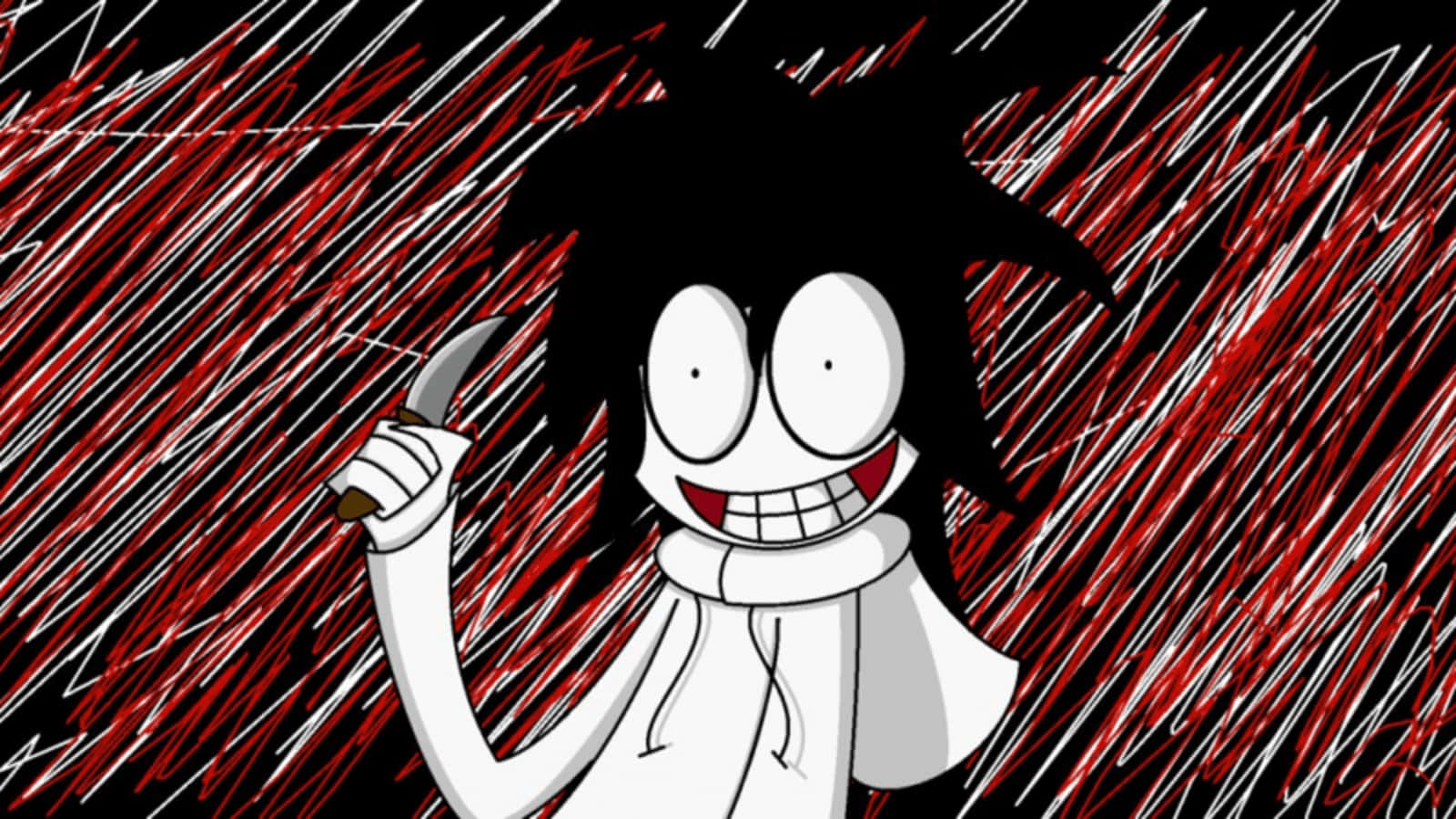 Jeff The Killer, cartoon character, knife, HD Desktop Wallpaper