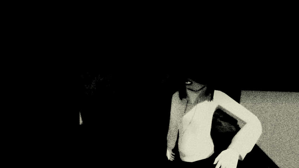 Jeff The Killer, white shirt, dark room, SD Desktop Wallpaper