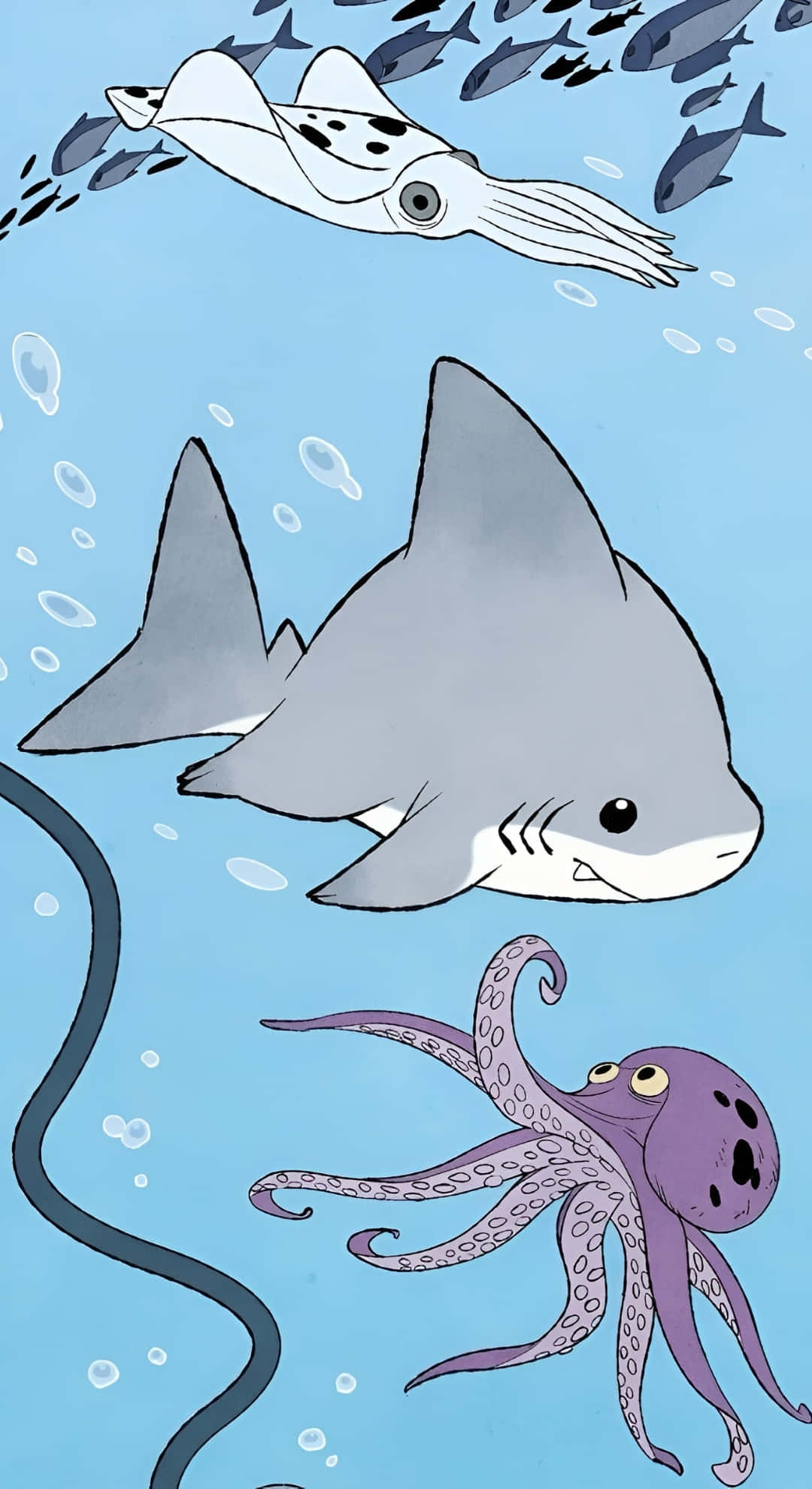 Jeff The Land Shark, octopus, squid, Full HD Phone Wallpaper