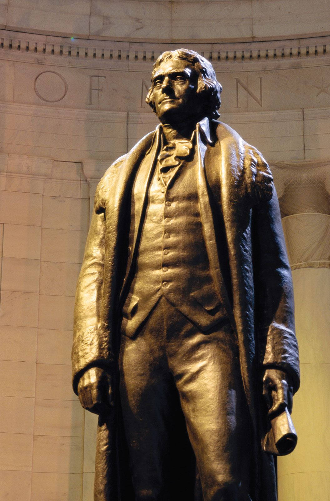 Jefferson Memorial, bronze statue, historical figure, HD Phone Wallpaper