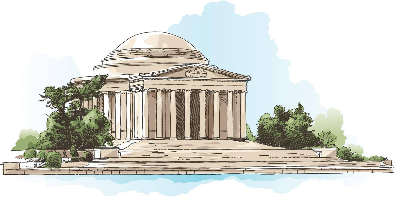 Jefferson Memorial, classical columns, dome, HD Desktop Wallpaper