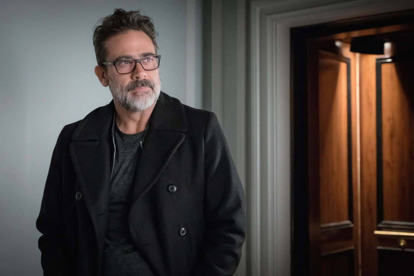 Jeffrey Dean Morgan, gray beard, glasses, HD Desktop Wallpaper