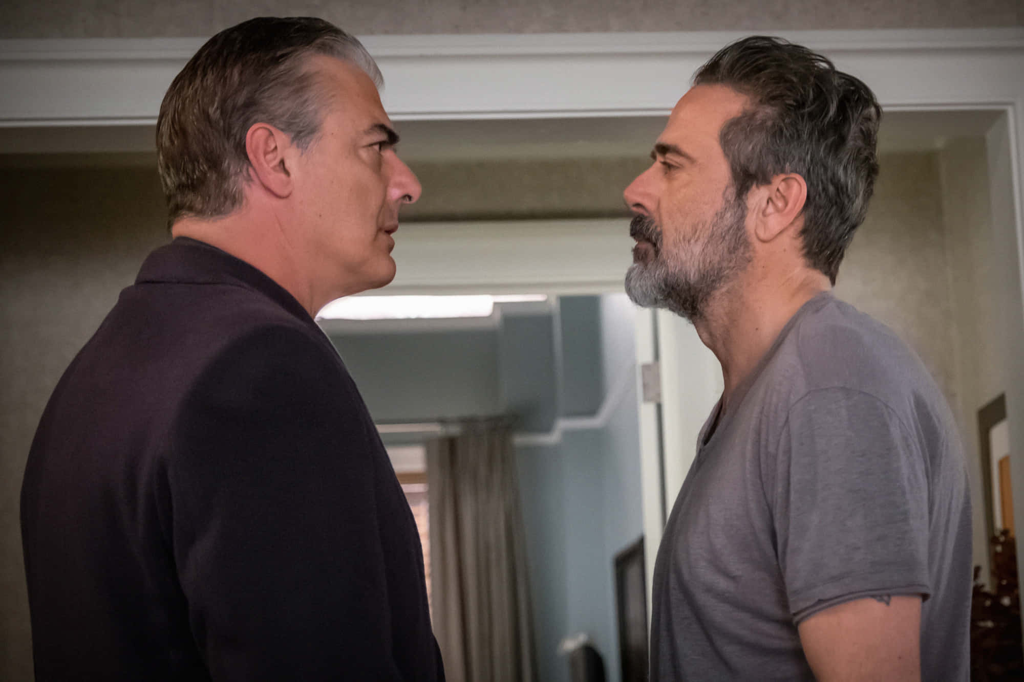 Jeffrey Dean Morgan, indoor confrontation, dramatic lighting, Full HD Desktop Wallpaper