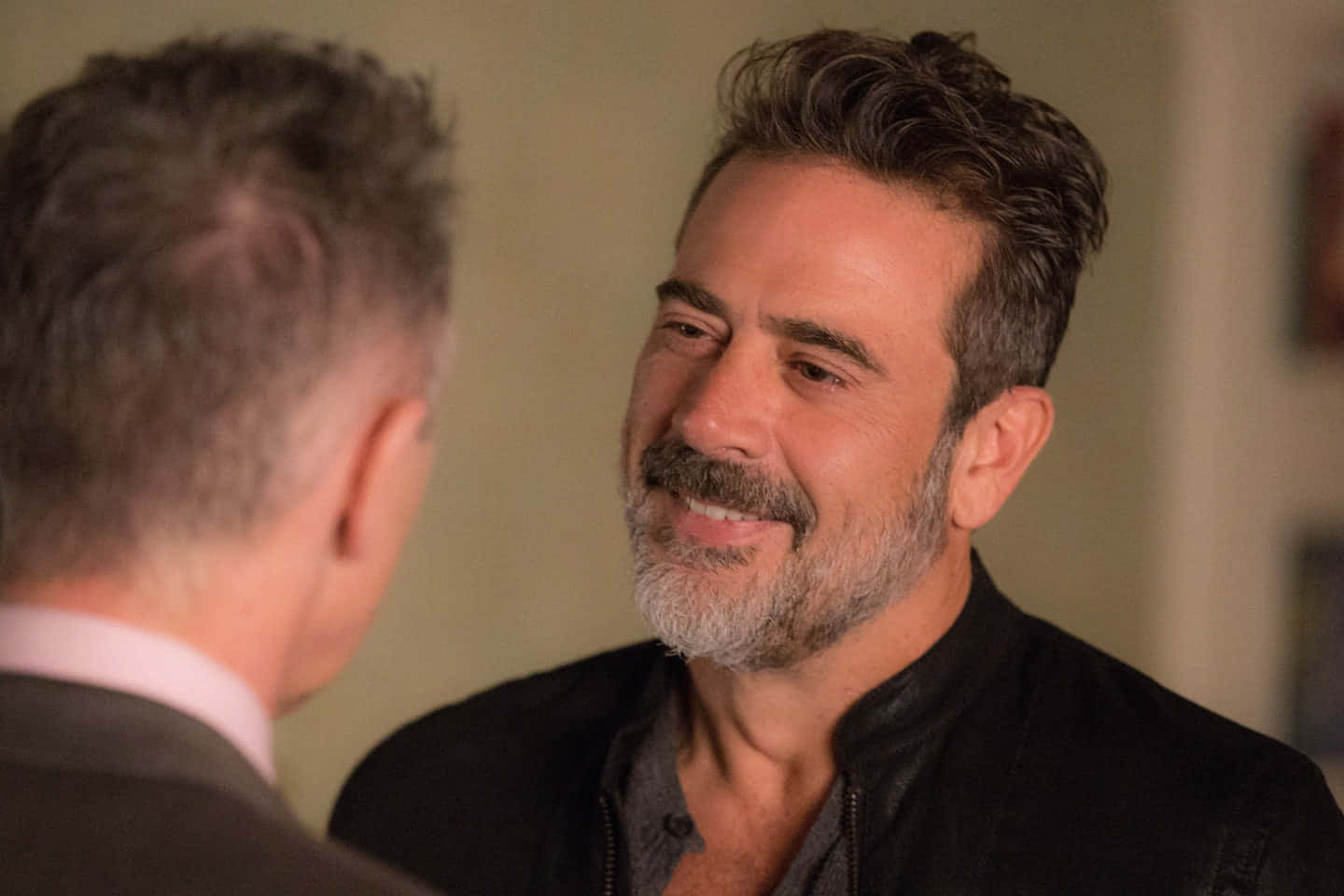 Jeffrey Dean Morgan, graying beard, softly lit indoor setting, HD Desktop Wallpaper