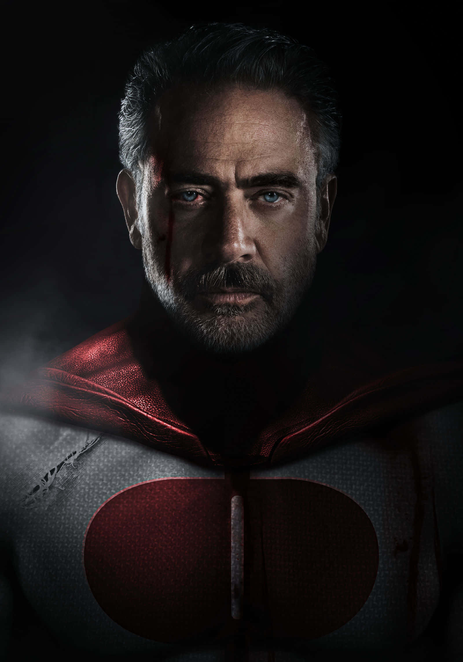 Jeffrey Dean Morgan, red cape, bloodied face, Full HD Phone Wallpaper