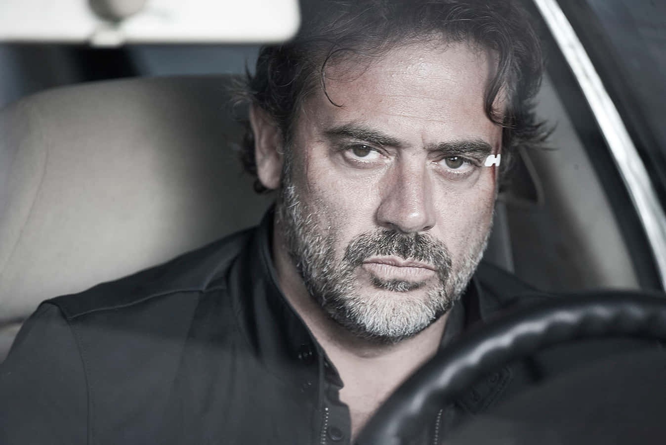 Jeffrey Dean Morgan, grizzled beard, car, HD Desktop Wallpaper