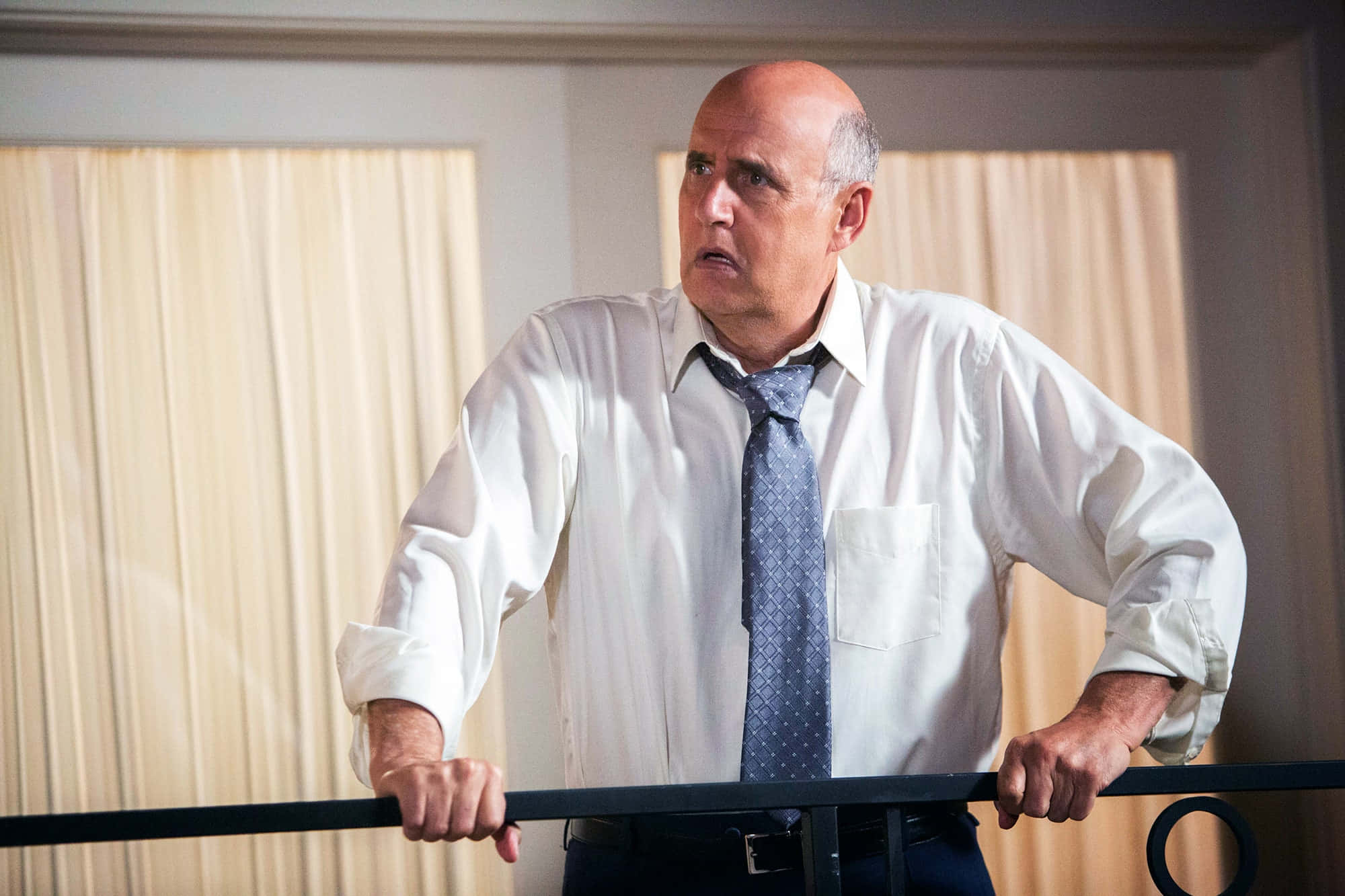 Jeffrey Tambor, white shirt, patterned tie, Full HD Desktop Wallpaper