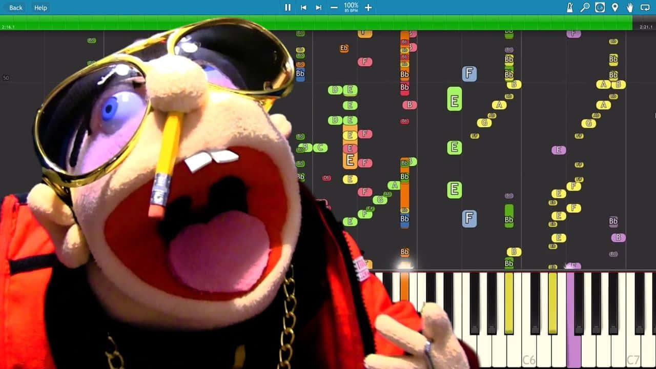 Jeffy, oversized sunglasses, pencil, HD Desktop Wallpaper