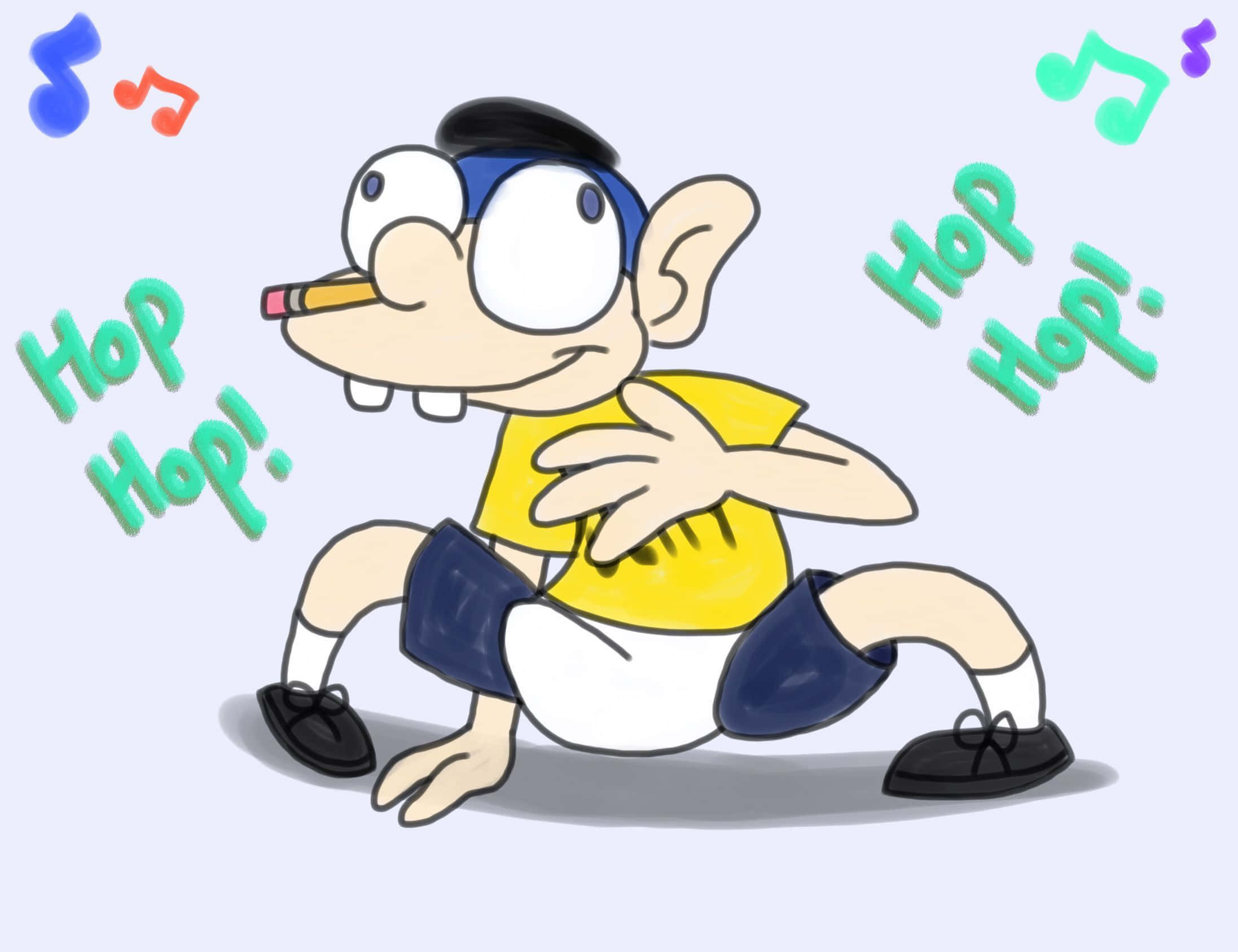 Jeffy, yellow shirt, blue cap, Full HD Desktop Wallpaper