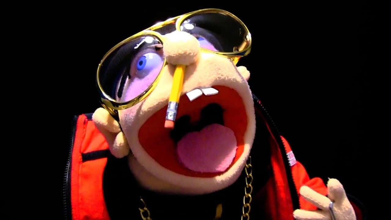 Jeffy, gold-rimmed glasses, pencil, HD Desktop Wallpaper