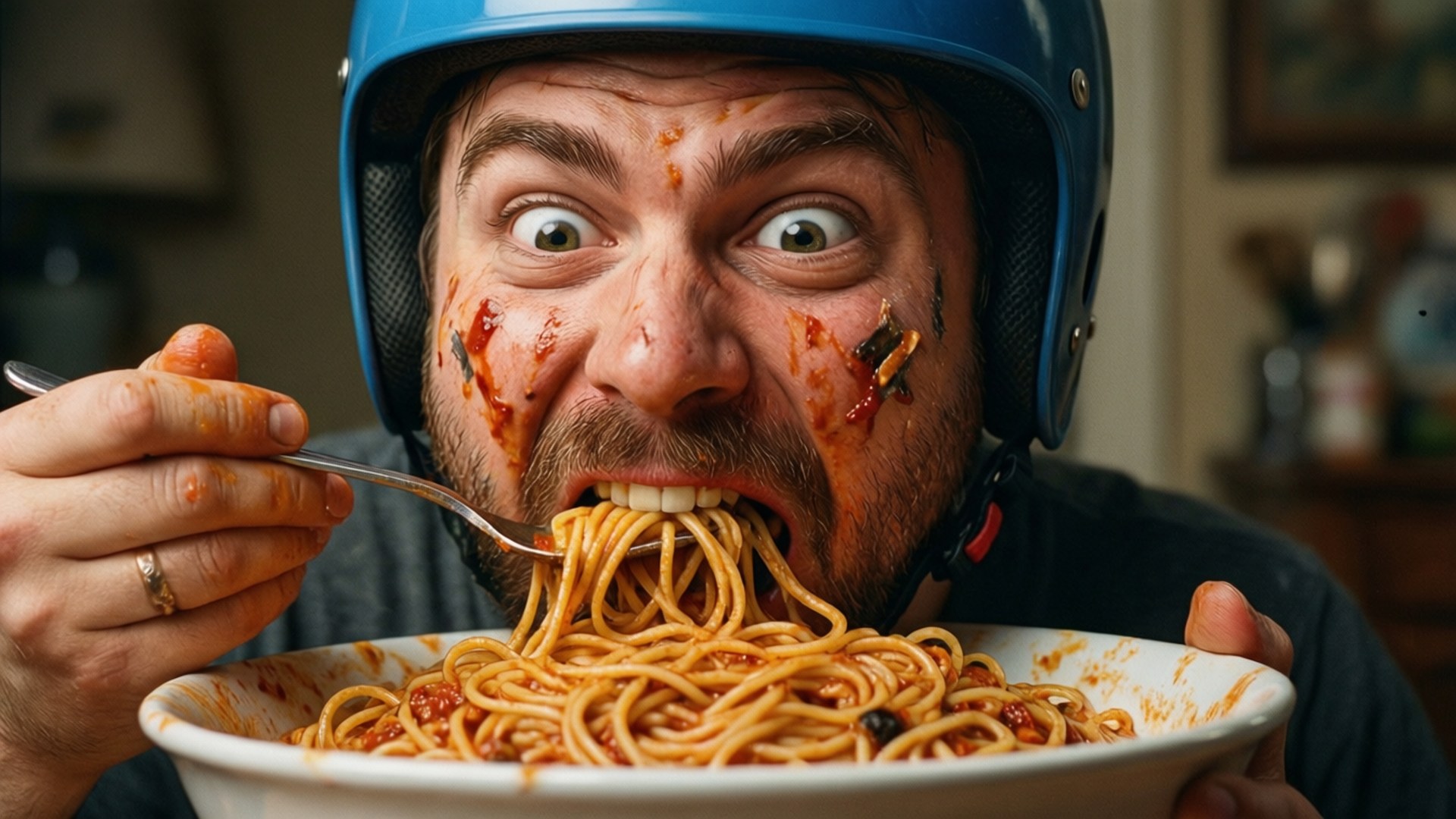Jeffy, spaghetti, messy face, Full HD Desktop Wallpaper